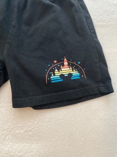 Disney Athletic Shorts Girls Size 20 Black Graphic Elastic Waist Regular Pull On - Picture 2 of 7