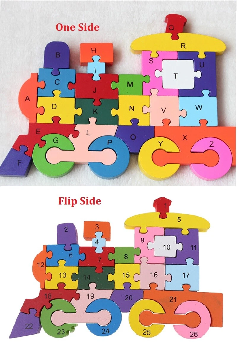 Kids Alphabet ABC Number 123 Puzzle Toys Learning Intelligent