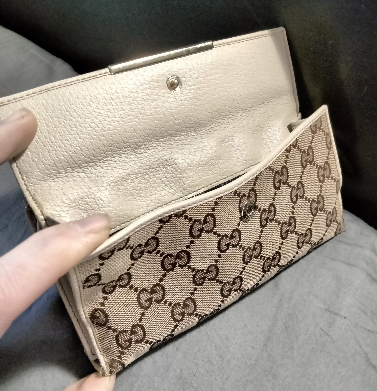 Authentic GUCCI GG Pattern Monogram Long Wallet B… - image 5