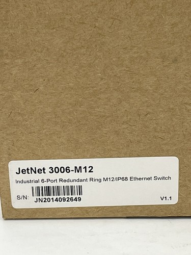 Korenix Jetnet 3006-M12 6-Port Redundant Ring M12/IP68 Ethernet Switch ~NEW~ - Picture 3 of 3