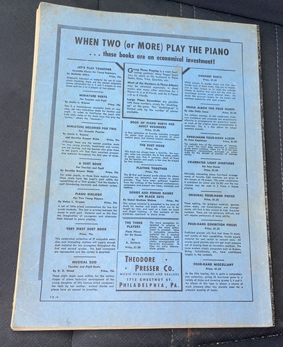 Antiguos duetos de concierto de 1899 para piano Theodore Presser Co. - Imagen 2 de 9