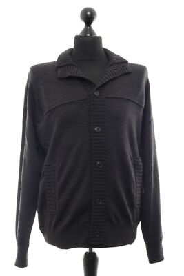 Burlington Herren Cardigan Strickjacke M 50 dunkelgrau Knopf