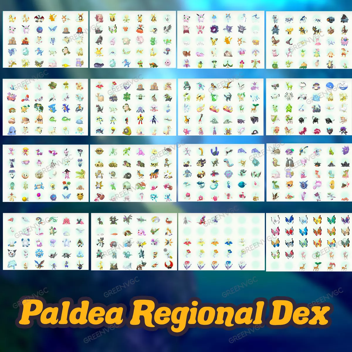 Full Regional Paldea Pokedex Shiny 6IV Max Stats | Pokemon Scarlet and  Violet