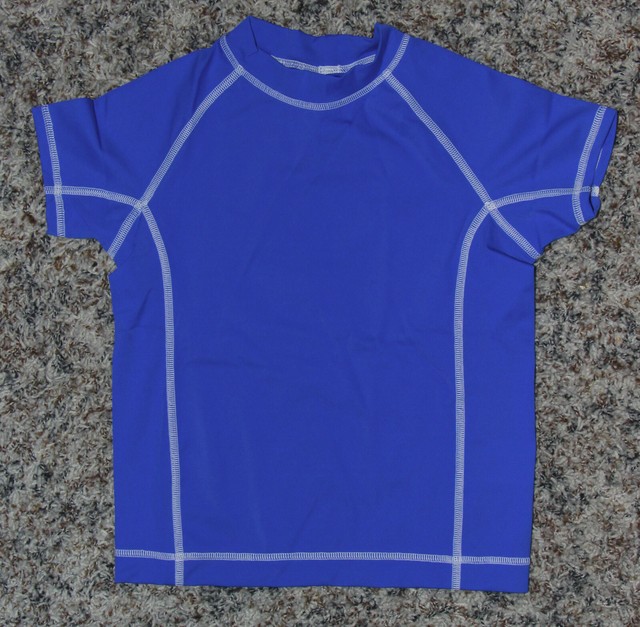 NWT Boys 4T Solid Blue Lands' End Rash Guard Swim Shirt Royal Cobalt eBay