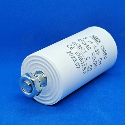 SIMPSON WESTINGHOUSE ELECTROLUX DRYER RUN CAPACITOR 8uF 2pins 0588400004 0226