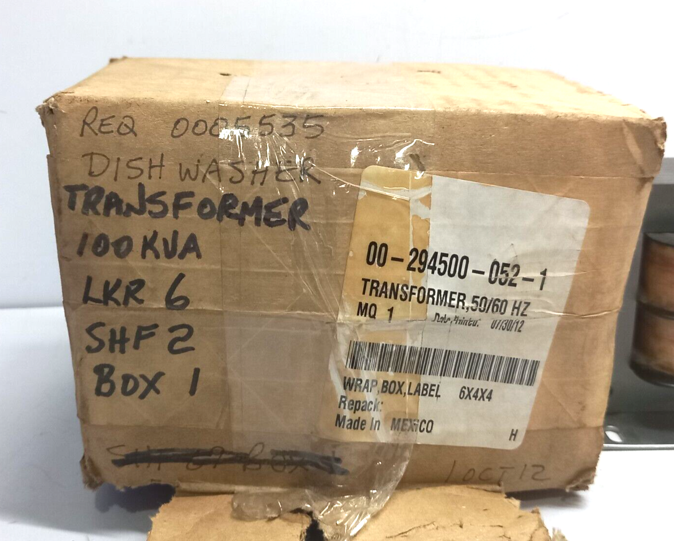 Basler BE32418001 Transformer 120V 100VA 50/60Hz Hobart 00-294500-052-1 ...