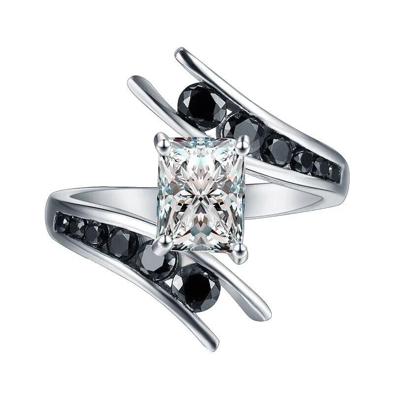 Медное черное 6 колец модные кольца