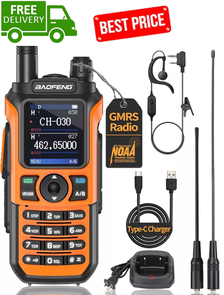 Digital Handheld Radio Scanner Fire Police VHF FM EMS Ham 2 Way Transceiver Dual