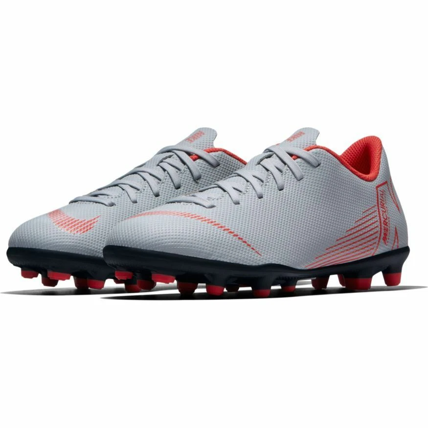 Nike Jr. Mercurial Vapor Club Gray/Red Soccer Cleats AH7350-060 Youth 5Y | eBay