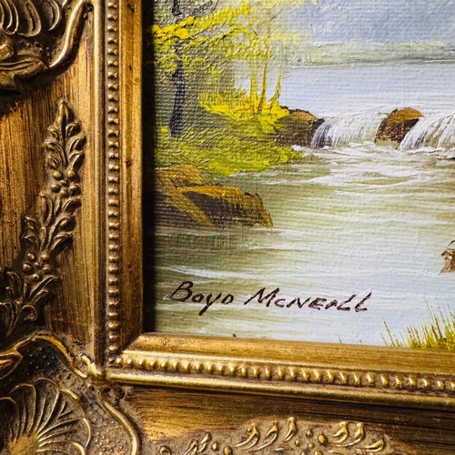 Vintage Original Landscape Oil Painting By Artist Boyd McNeill Framed - Picture 2 of 9