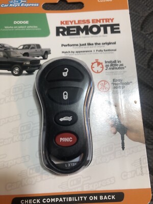 Car Keys Express CDJ106 Replacement Keyless Entry Remote Dodge Ram New