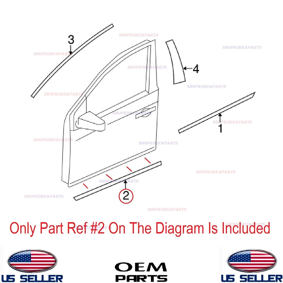 みみ Infiniti QX60 2016-2020 OEM Genuine Front Left LH Lower Door