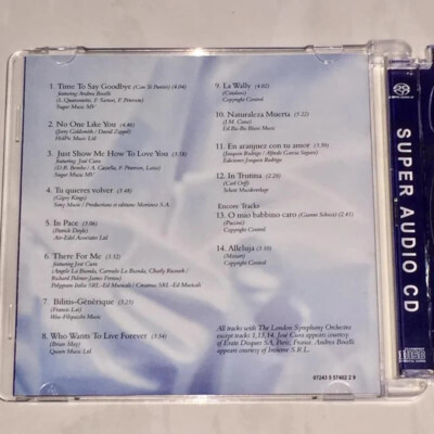 (Hybrid SACD) サラ・ブライトマン 『Time To Say～』 Sarah Brightman 1997 Time To Say Goodbye Hong Kong Limited