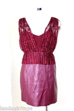 ZARA Trafaluc Burgundy Evening Cocktail Open Back Sexy Dress Gown Small 4 5 6