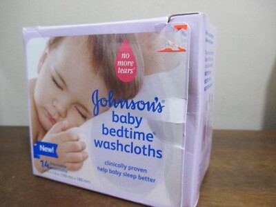 JOHNSON S BABY BEDTIME WASHCLOTHS W/14 DISPOSABLE WASHCLOTHS