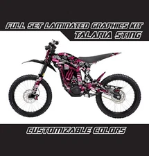 TALARIA STING Pink Black Stickerbomb Decals Stickers Skin Wrap Graphics Kit