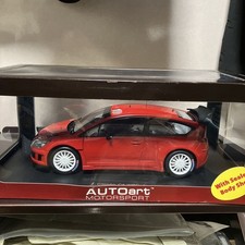 880 1/18 Citroen C4 Wrc Autoart Red Mini Car Model