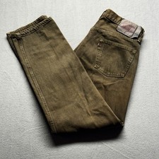 Levi's 501 XX Vintage Made in USA Olive Brown Button Fly Jeans 36x32 501-0649