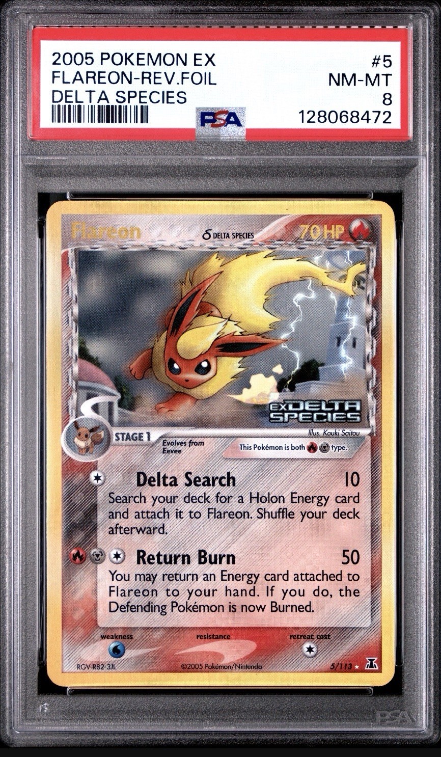 Flareon 2005 EX: Delta Species #005/113 Reverse Holo Price Guide