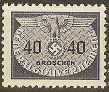 Stamp Germany Poland General Gov't Official Mi 23 Sc NO23 1940 WW2 War MNG