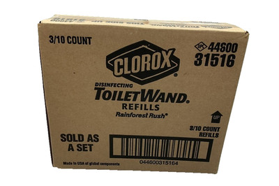 Official OEM Clorox Toilet Wand Refills Rainforest Rush 30 Count New Sealed Box
