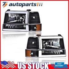 Headlights Wcorner Signal Bumper Lamp For 1992 1993 1994 1995 1996 Ford Bronco Headlights Wcorner Signal Bumper Lamp For 1992 1993 1994 1995 1996 Ford Bronco