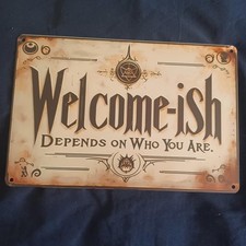 8"X 12" Metal Sign Man Cave Wall Art Oil Garage Bar Gas Station Auto Welcome-ish