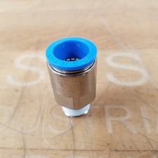 Festo QS-3/8-16 Push-in Fitting Adaptor 3/8 NPT, 16mm O.D. Tube - NEW