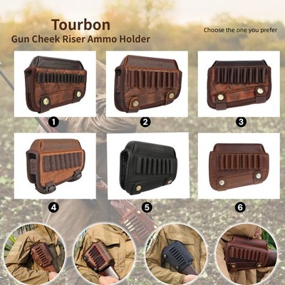 TOURBON Rifle Cheek Rest Riser Gun Ammo Holder Stock Cover Sight Adjust 6 Types
