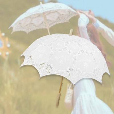 Spitze Regenschirm Parasol Handgemachte Dekoration Brautschirm Sonnenschutz für
