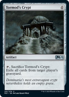 Mint/Near-Mint, English - 1 x MTG Tormod's Crypt - Foil Core Set 2021