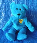 Pokemon "Picabear" PIKACHU Beanie Blue Animal Bear Plush Toy KO RARE Vintage
