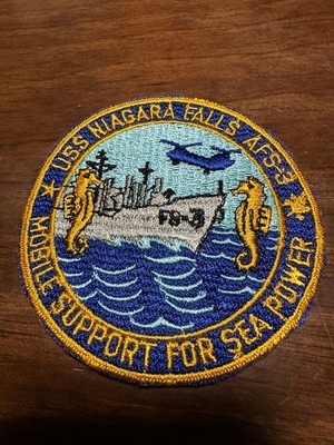Vintage US Navy USS Niagara Falls AFS-3 Ship Patch
