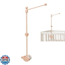 VN3BTOY Wooden Baby Crib Mobile Arm, 31 Inch, Solid Beech Wood, 360  Rotatabl