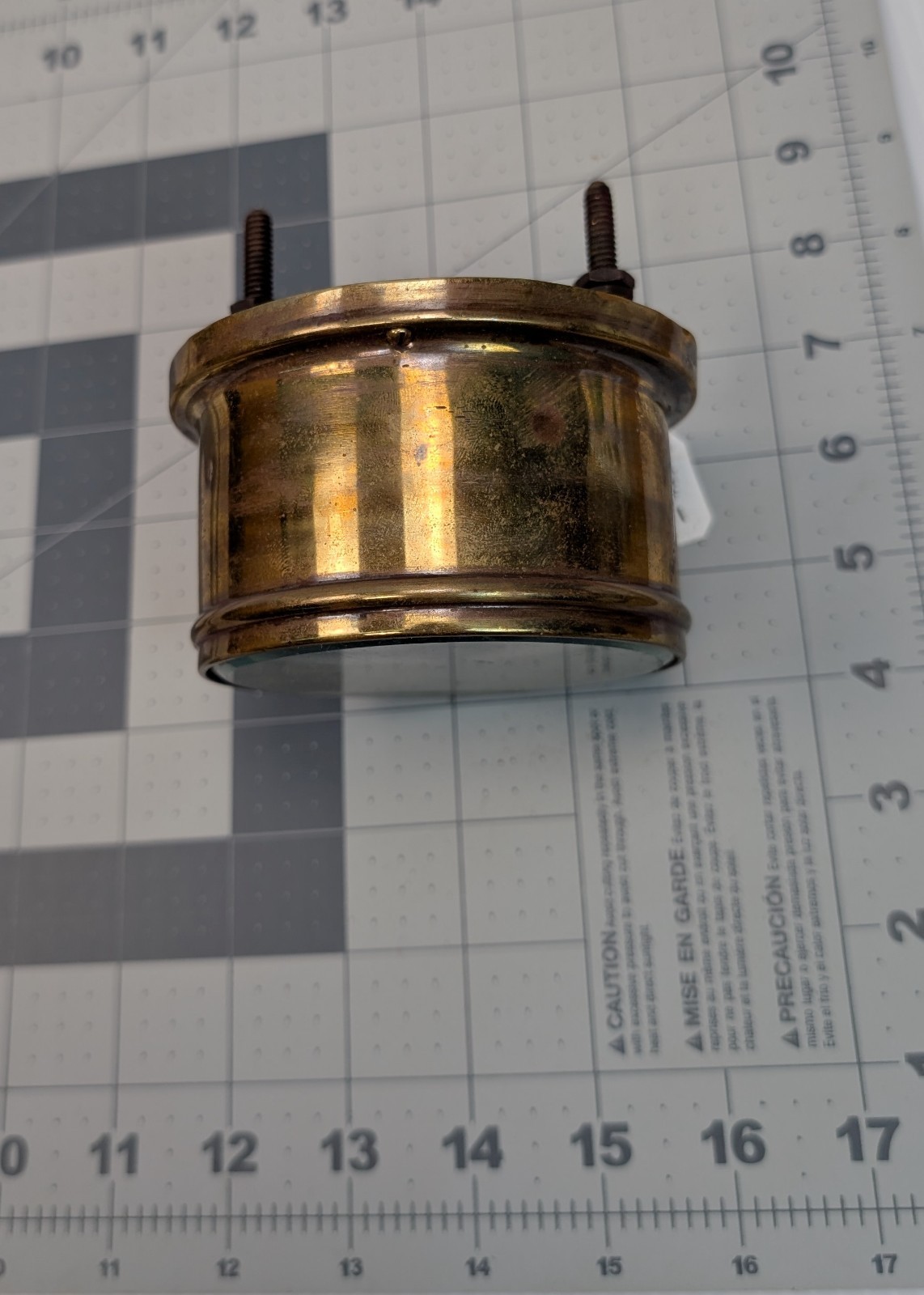 Vintage Dongan Electric, Detroit Type W Ammeter No 08794, Brass Panel Gauge