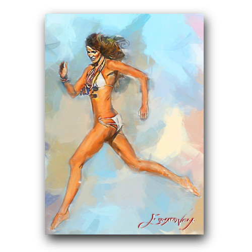 Elle Macpherson #9 Art Card Limited 29/50 Edward Vela Signed (Celebrities Women)