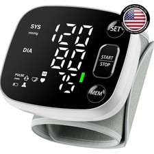 Rechargeable Wrist Blood Pressure Monitor with LED Display  Voice Broadcast