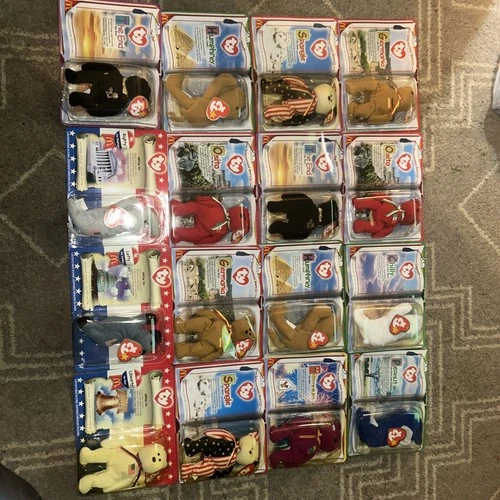 Vintage Beanie Baby Lot of 16. All Sealed In Boxes. No Clue If Valuablel
