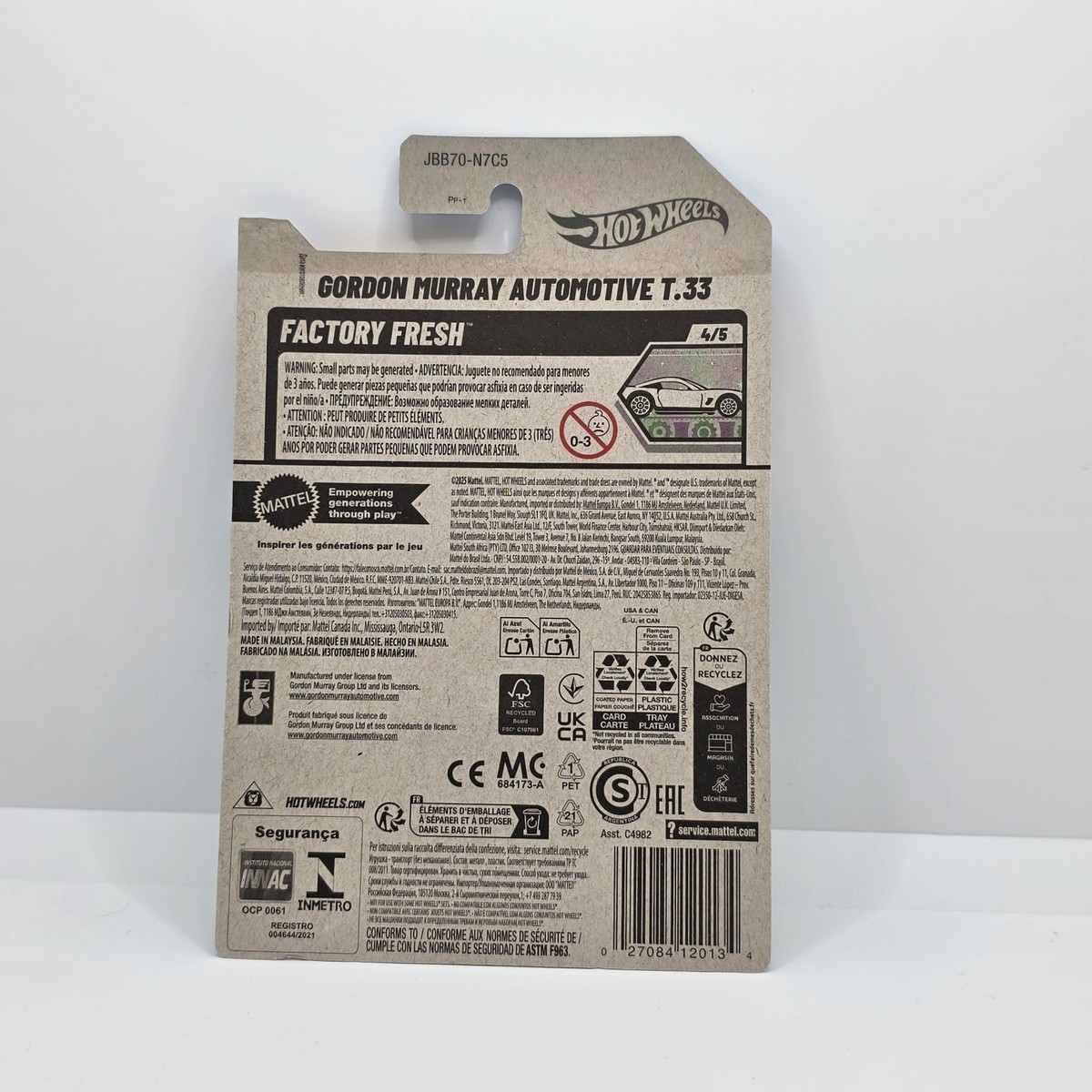 New Hot Wheels 2025 Case N Factory Fresh 4/5 Gordon Murray