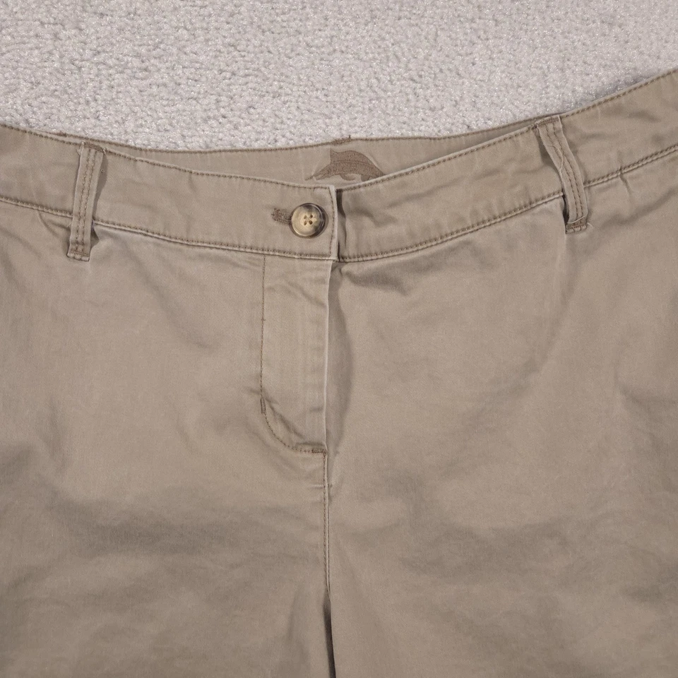 Tommy Bahama Pantalones Cortos Mujer 10 Caqui Chino Elástico Algodón Tencel Informal Bolsillos Foto 3 de 4