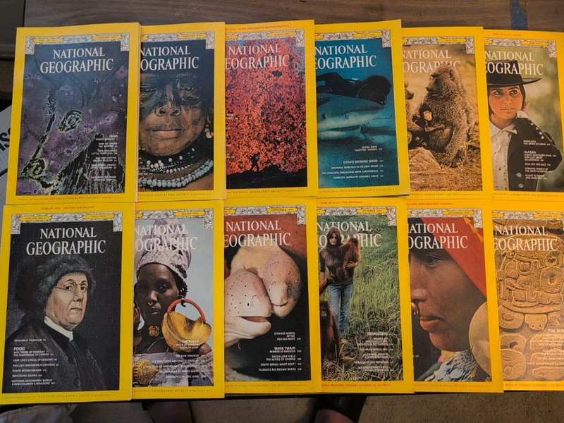 National Geographic Magazine 1975 Full Year Complete Lot of 12 Issues