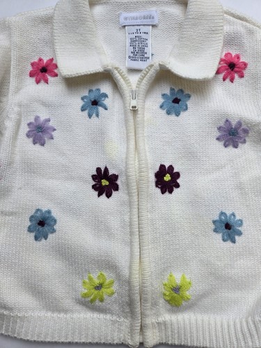 2-teiliges Gymboree Mädchen bestickte Blumen Pullover & Hose Outfit Größe-2T - Bild 3 von 6