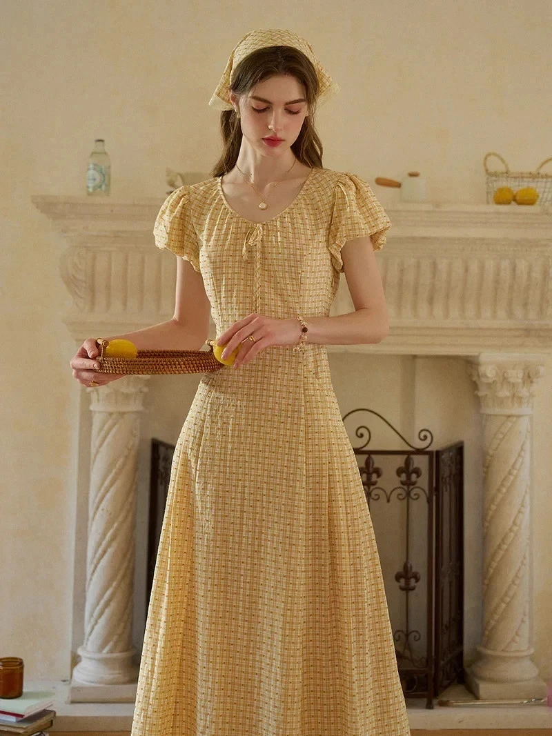 simple dress for ladies Simple Everyday V-Neck Long Dress for Women, Holiday Casual Solid Color  Belted Long Dress