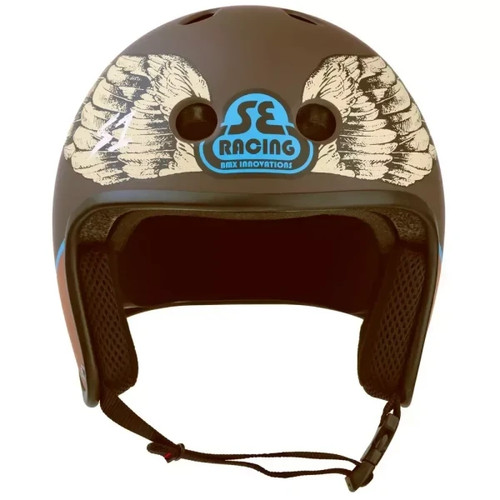 SE BMX Helmet, OLDSCHOOL GT BMX HUTCH RACING WING X S1 BROWN X-LARGE NEW - Picture 3 of 4