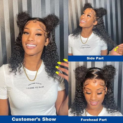 Afro Kinky Curly Short Bob Wig 13x4 Bob Wigs Human Hair Jerry Curly Lace Front - Picture 8 of 14