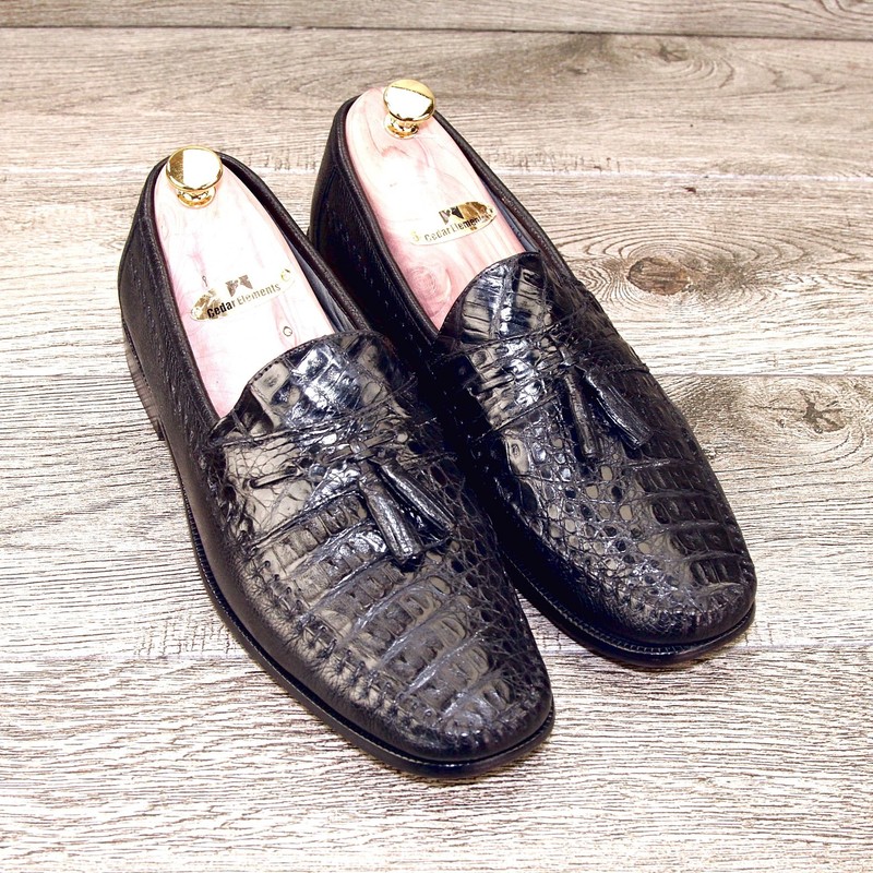 $499 Nordstrom Florsheim Imperial CAIMAN Alligator 9.5 B Narrow * add $15 Trees