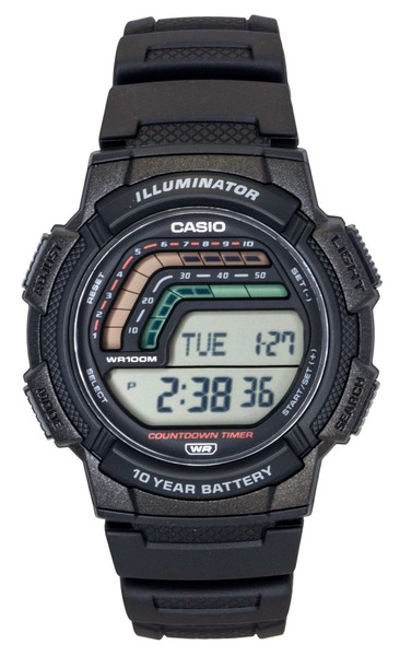 Casio Quartz Sports Schwarz Zifferblatt Riemen WS-1800-1AV 100M Herrenuhr-image