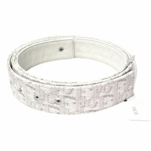 Ceinture réversible jacquard oblique Dior 35 mm cuir de veau grain 110 occasion