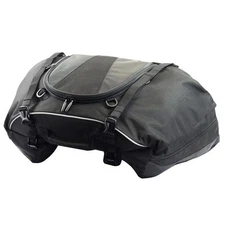 BikeTek Maxi Waterproof Motorcycle Tail Bag Motorbike 50L Banana Black