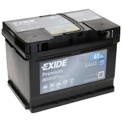 Exide EA612 12V 61 Ah 600A EN Autobatterie ersetzt 55Ah 57Ah 60Ah 63Ah 65Ah 67Ah
